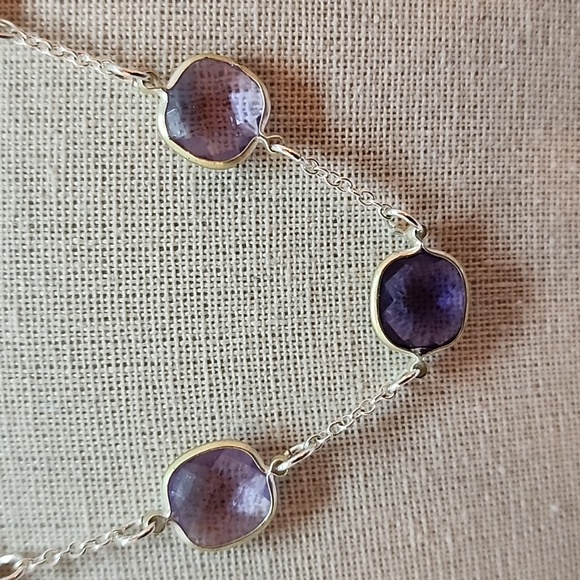 NRT Purple Faux Amethyst Faux Bead Necklace - Picture 3 of 6